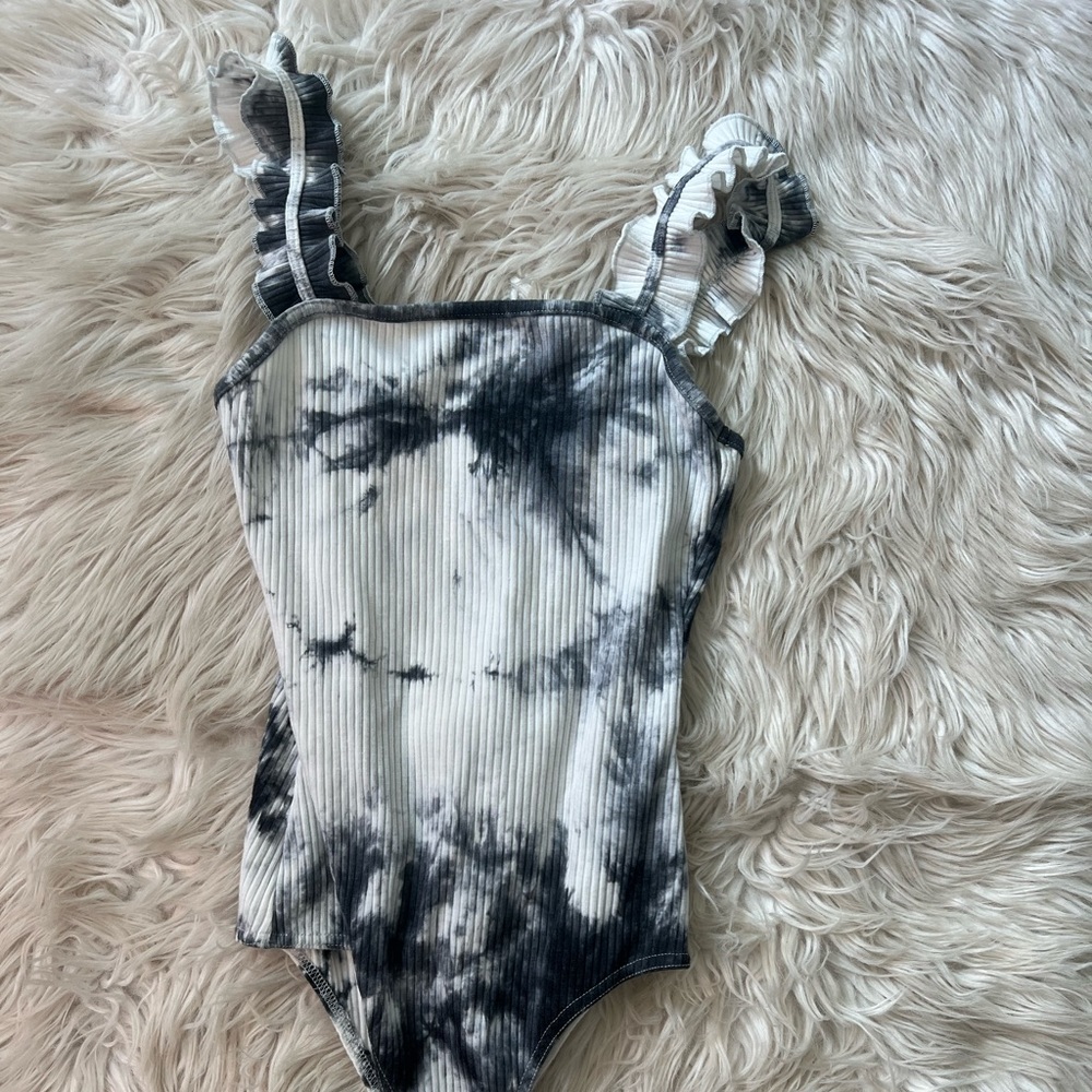 Tie Dye Ruffle Bodysuit